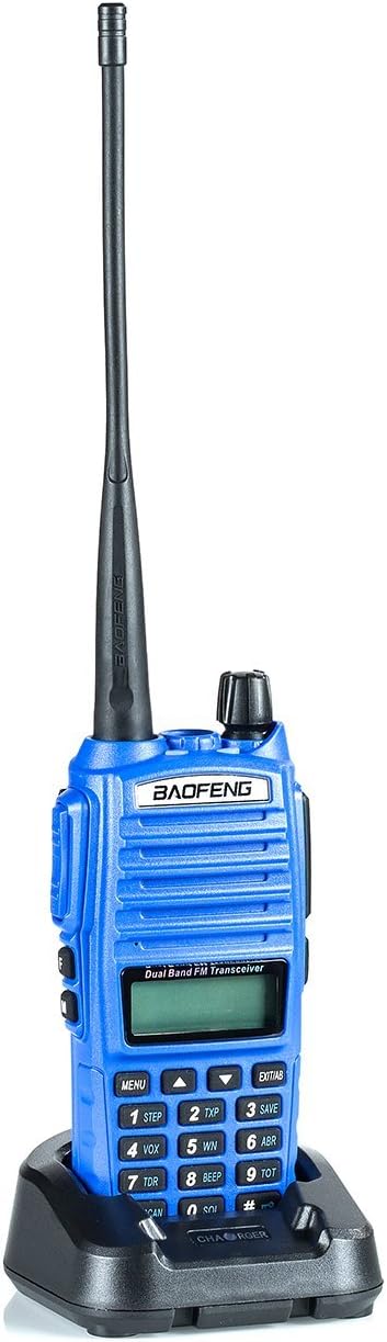 BaoFeng UV-82HP (Blue) High Power Dual Band Radio: 136-174mhz (VHF) 400-520mhz (UHF) Amateur (Ham) Portable Two-Way