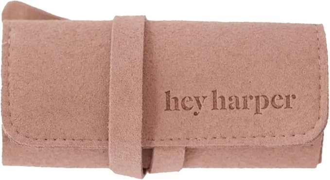 Hey Harper Travel Jewelry Organizer Roll – Compact Storage Pouch for Rings, Earrings, Necklaces & Bracelets – Foldable Case for Women (Included Only Roll) (Light Brown)