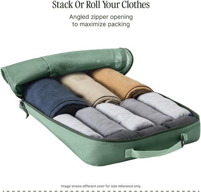 Eagle Creek Pack-It Reveal Cube - Lightweight Packing Cubes for Optimizing Luggage Space - Easy to Carry - Mesh Fabric - Water-Resistant - Easy Grab Zipper - Large - Storm Grey