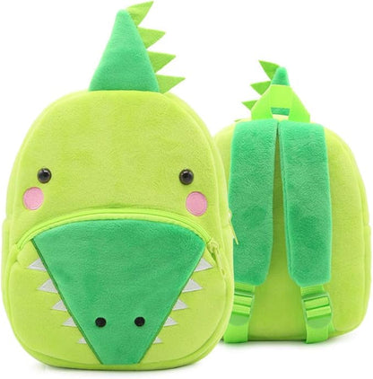 KISSOURBABY 3D Cute Cartoon Little Plush Baby Backpack Baby Toy Bag(Crocodile)