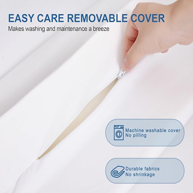 Vekkia Split King Gap Filler for Adjustable Bed,Twin to King Bed Converter Kit,Bed Bridge Twin to King,Mattress Connector with Washable Cover,for Guests Stayovers,Family Room(75in×10in)