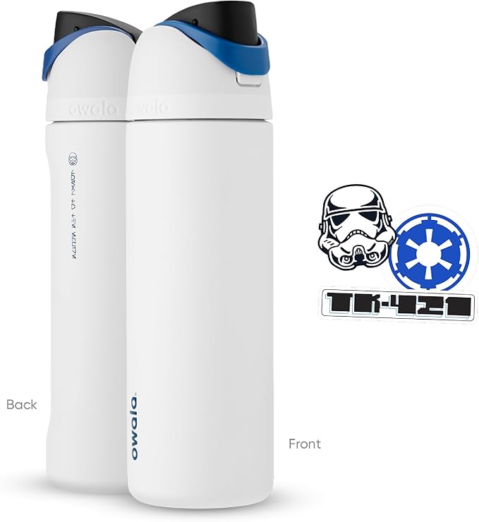 Owala Star Wars FreeSip Insulated Stainless Steel Water Bottle with Straw for Sports and Travel, BPA-Free, 24-Ounce, Stormtrooper