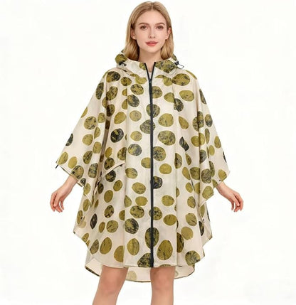 Hooded Rain Ponchos for Adult - Rain Coat and Rain Jacket with Waterproof Pocket and Zipper