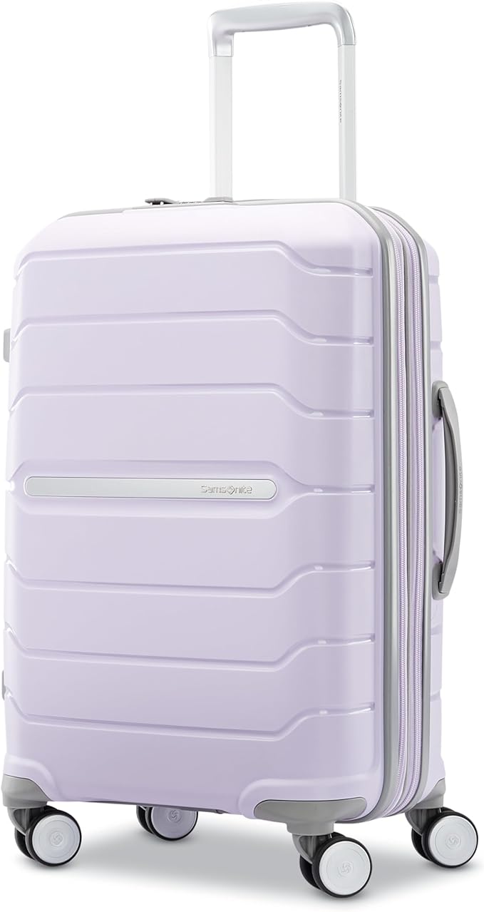 Samsonite Freeform Hardside Carry-On Luggage with Spinner Wheels - Hardshell Suitcase - TSA, Airline-Approved - Expandable Hard Shell, Smooth Rolling Wheels for Lightweight Travel - Lilac