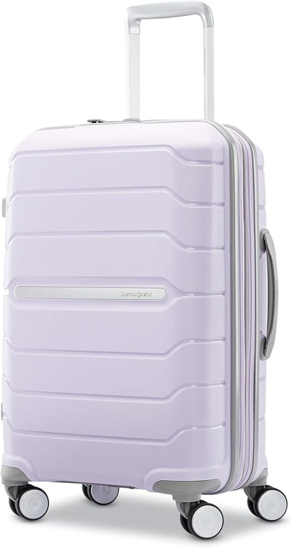 Samsonite Freeform Hardside Carry-On Luggage with Spinner Wheels - Hardshell Suitcase - TSA, Airline-Approved - Expandable Hard Shell, Smooth Rolling Wheels for Lightweight Travel - Lilac