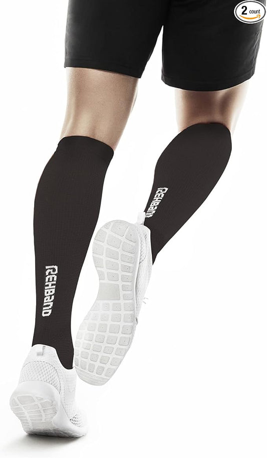 Rehband Compression Socks for Men & Women, 1 Pair Compression Socks Sports, 15-20 mmHg for Endurance Sports, Promotes Blood Circulation and Reduce Cramps