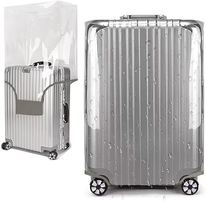 26 Inch Clear PVC Luggage Cover Protectors Suitcase Covers for Luggage Thickened suitcase protective cover for Wheeled Suitcase Suitable for 26"