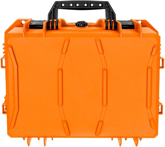 Eylar 18" Intact Series Hard Camera Case, Lightweight and Durable Stacker Design with Foam (Orange)