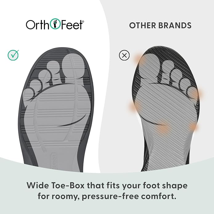 Orthofeet Men's Orthopedic Leather Vito Hands-Free Slipper