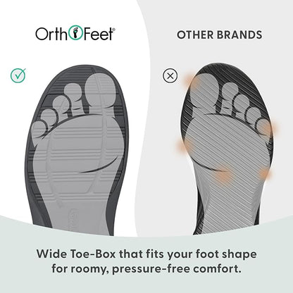 Orthofeet Men's Orthopedic Leather Vito Hands-Free Slipper