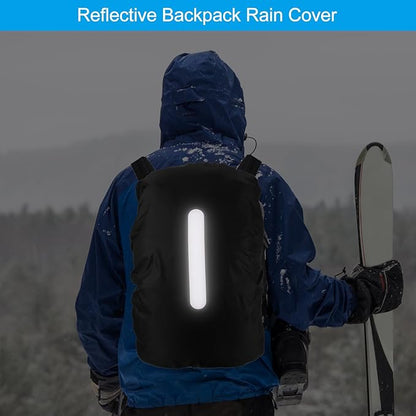 PATIKIL Waterproof Backpack Rain Cover, Non-Slip Backpack Cover with Vertical Reflective Strap Stay Dry