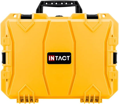 Eylar 18" Intact Series Hard Camera Case, Lightweight and Durable Stacker Design with Foam (Yellow)