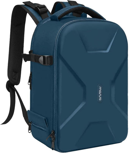 MOSISO Camera Backpack,DSLR/SLR/Mirrorless Photography Camera Bag Full Open Waterproof Hardshell Bag with Insert&Tripod Holder&Laptop Compartment Compatible with Canon/Nikon/Sony, Teal Blue