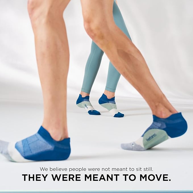 Feetures Elite Light Cushion No Show Tab Athletic Ankle Socks - Sport Sock with Targeted Compression