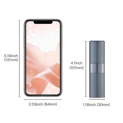 Perfume Travel Refillable Atomizer Bottle: Cologne Spray Mini for Refill - Empty Fragrance Sprayer for Men - Large Size 20ML Grey