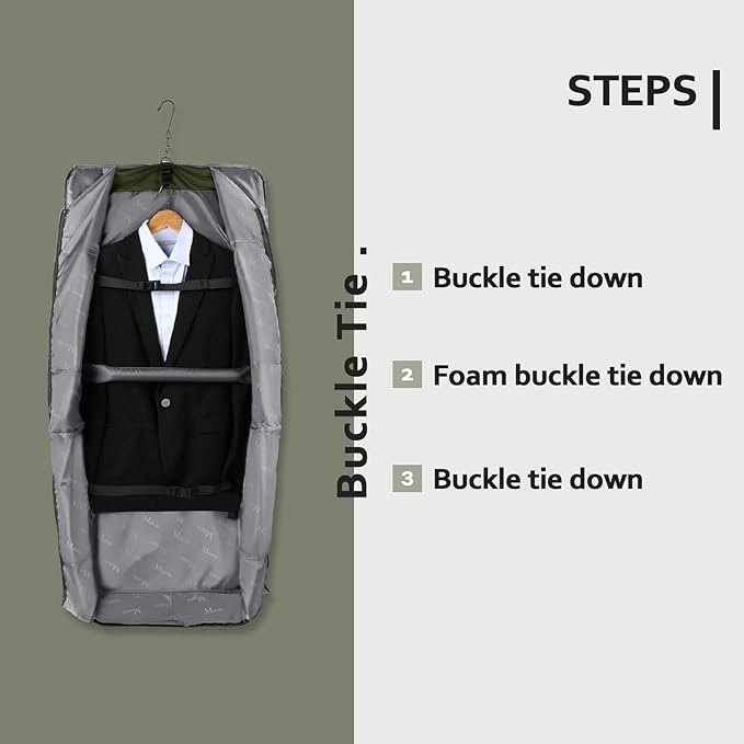 MATEIN Travel Garment Bag, Large Convertible Carry On Suit Bag with Adjustable Shoulder Strap, Waterproof 2 in 1 Hanging Luggage for Men Women, Foldable suitcase for Business Trips, Green