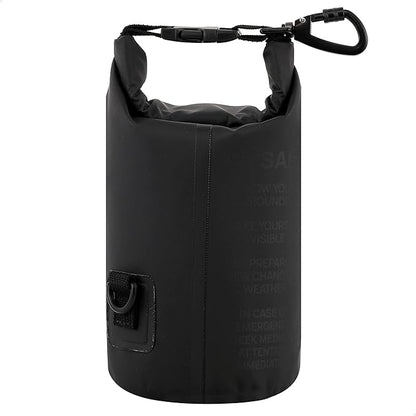 Breakwater Supply™ Waterproof First Aid Kit Dry Bag Bug Out Bag Preloaded with Emergency Survival Prepper Supplies for Boating, Camping, Fishing + Carabiner, Floating, Reflective, AFAK/IFAK Trauma Kit