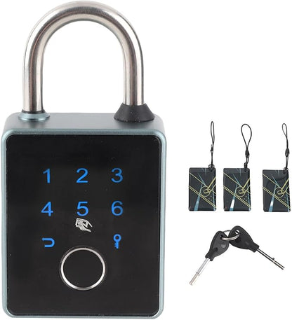 Fingerprint Padlock, Smart Padlock with Keyless Biometric, APP Control & Key Backup, Outdoor Heavy Duty Locker Lock for Gym Locker, Door, Luggage, Suitcase, Backpack