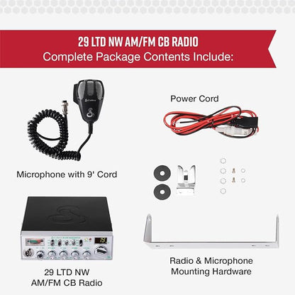 Cobra 29 NW Professional CB Radio & Cobra HGA1500 42 Inch Magnetic Mount CB Antenna: Dual Mode AM/FM Emergency Radio, 40 Channels, NightWatch Illuminated Display, Long-Range Antenna for Clear Signal