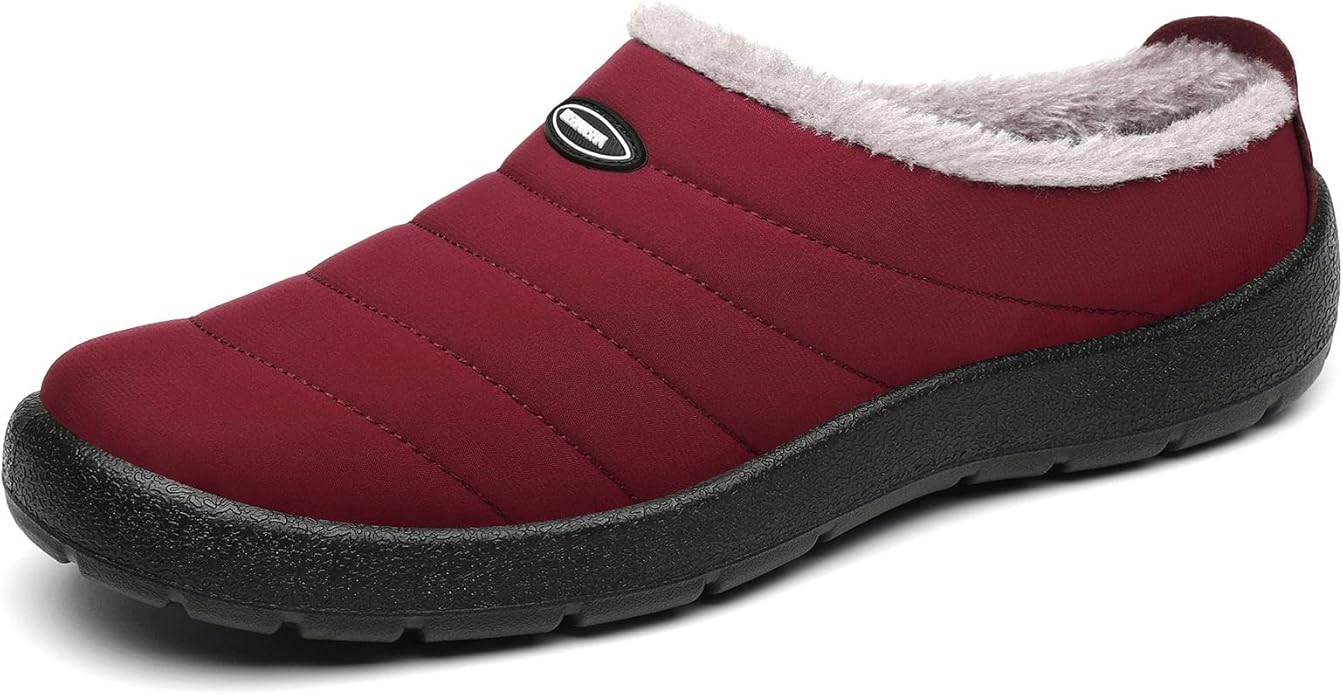 Mishansha Mens Womens House Slippers Warm Fur Lined Winter House Shoes Slip on Cozy Indoor Outdoor Slipper