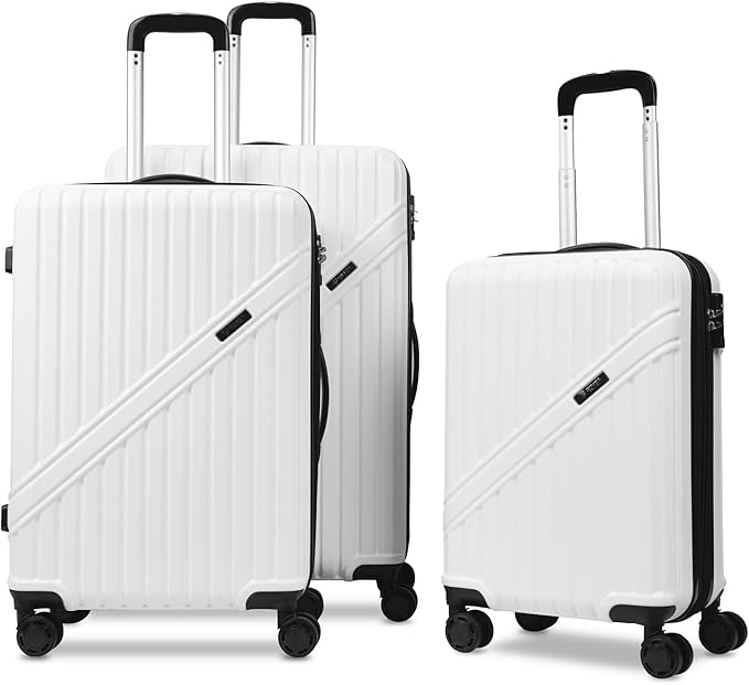 PRIMICIA GinzaTravel Luggage Sets 3-Piece Expandable Suitcases with Wheels PC+ABS Durable Hardside Luggage sets TSA lock