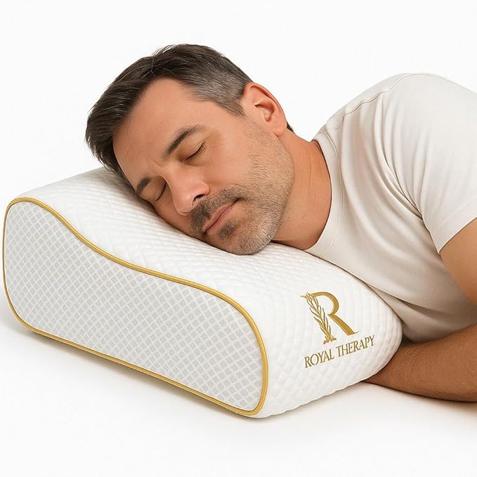 Memory Foam Pillow, Cervical Pillow (2 Pack) 4-Layer Queen, Contour Pillow, Side Sleeper, Neck Support, Pillow for Neck Pain