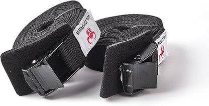Lashing Straps with Padded Buckles Adjustable Cam Buckle Tie Down Cinch Strap for Packing Black 1in x10ft 10 Pack