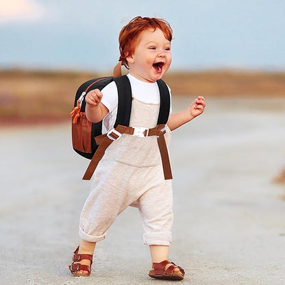 Accmor Toddler Leash Backpack, Child Safety Backpack with Anti Lost Wrist Link, Mini Kids Travel Essential Mini Rucksack Walking Harness, Cute Concrete Truck Bag Children's Leash Strap for Baby Boys