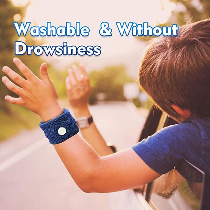8 Pcs Travel Motion Sickness Relief Wrist Bands, Sea Motion Sickness Wristbands, Travel Essentials for Camping/Cruise Ship/Airplane