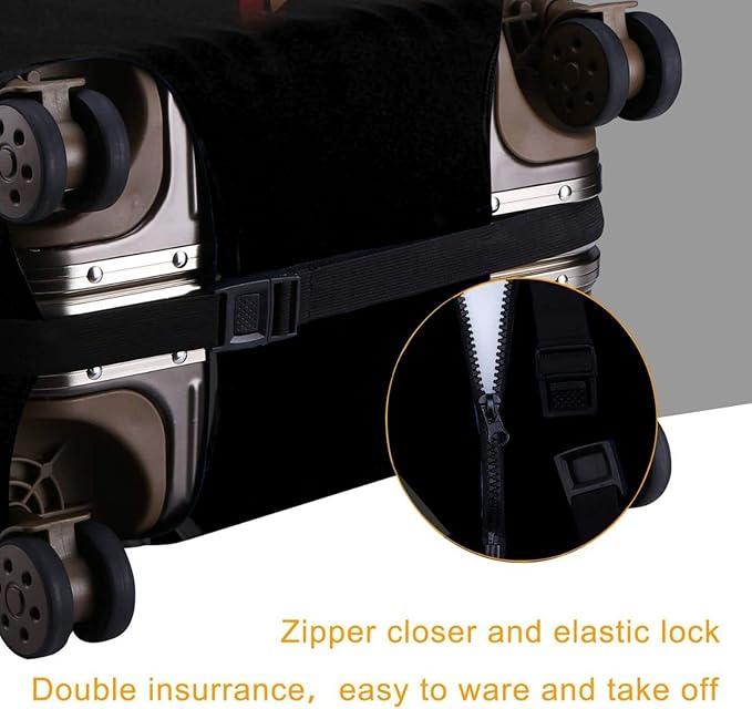 Travel Suitcase Protector African American Woman Elastic Protective Washable Luggage Cover With Concealed Zipper Suitable For 18-32 Inch (S (for 18--21 inch luggage))