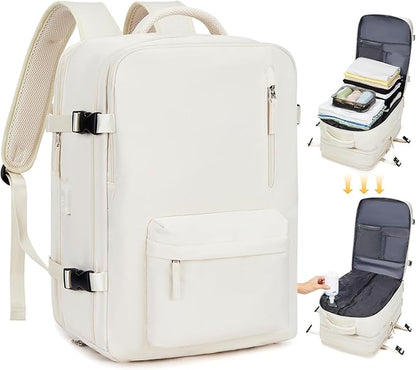 coofay Vacuum Backpack Travel with Pump Travel Backpack with Vacuum System Compression Backpacks for Traveling Easyvacpack Vacpack Backpacks Carry on Luggage
