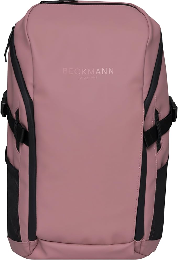 Beckmann STREET GO – Bold & Stylish Ergonomic backpack for Teens & Adults, Versatile & Functional, 26L Capacity expands to 31L - Sustainable & Durable - Water-Resistant, Lightweight. ASH ROSE