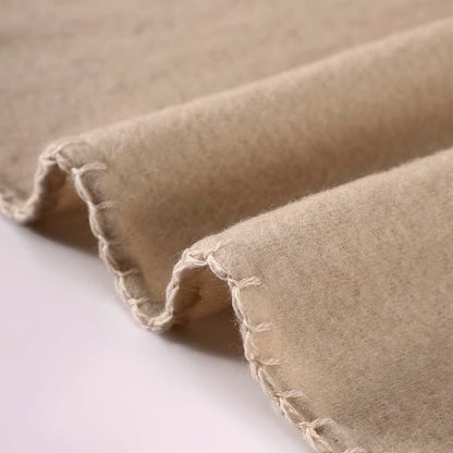 CAI TENG Fleece Throw Blanket Bulk Pack of 6 Lightweight Warm Throws Soft Cozy 50 x 60 inch Pet-Friendly Khaki