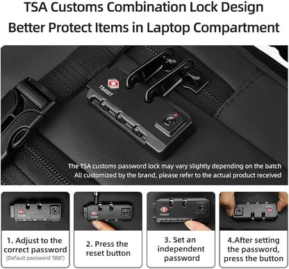 Fiordpack Vacuum Backpack Travel (Built-in Pump, 60L), TSA Lock, Expandable Vacuum Seal Compression Travel Backpack for 17" Laptop, Airline Approved