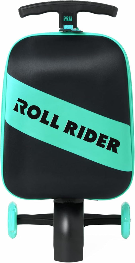 Kids Scooter Luggage - 2-in-1 Ride-On Suitcase with Light-Up Wheels & Adjustable Handle|Carry-On Approved & TSA-Friendly| Fun, Durable, Lightweight Travel Scooter for Boys & Girls Ages 3-10