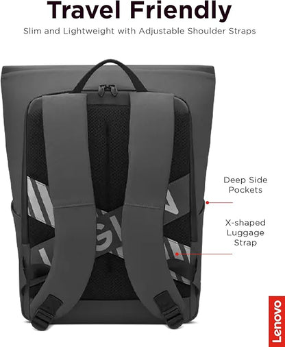 Lenovo Legion Gaming Backpack GB400 for Computers Up to 16 Inch - Lightweight Water Repellant Bag with Multiple Pockets, & Superior Valuables Protection for Gamers (Black)