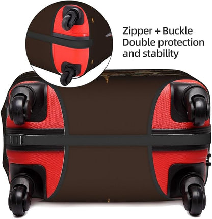Travel Suitcase Protector African American Girl Elastic Protective Washable Luggage Cover With Concealed Zipper Suitable For 18-32 Inch(M (for 22-24 inch luggage))