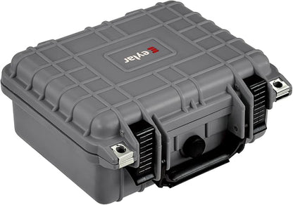 Eylar Small 10.62" Gear, Equipment, Hard Camera Case Waterproof with Foam TSA Standards (Gray)