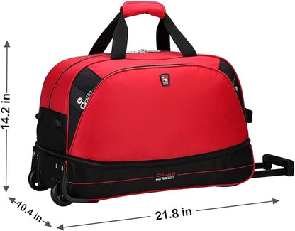 OIWAS Small Rolling Duffle Bag with Wheels Travel 22 inch Carry On Luggage Unisex-Adult Short Term Trips Expandable 50L to 60L