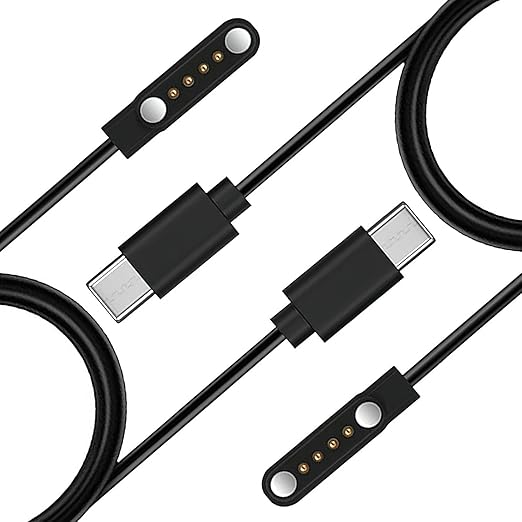 [2-Pack] USB-C Magnetic Charger for PLAUD Note AI Voice Recorder Charger Replacement Charging Cable Type C for PLAUD Note Voice Recorder (2ft/60cm)