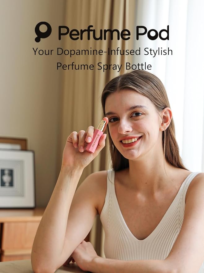 Perfume Pod Refillable Perfume Atomizer, Bottom Filling Fragrances Perfume Bottle, Mini Cologne Dispenser, Travel sized, Portable Sprayer for Women Men, Gift (FLORA01, PINK)