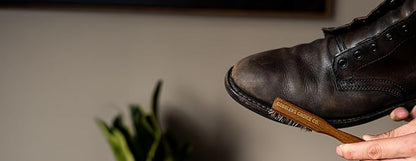 Cobbler’s Choice Horsehair Welt Brush Bundle for Leather Care and Restoration - Brown
