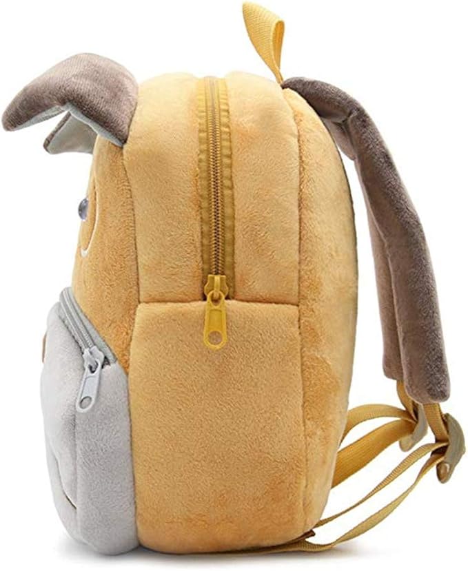 Children Toddler Preschool Backpack Plush Animal Cartoon Backpack Baby Kids School Satchel Travel Lunch Bags(Sanddog)
