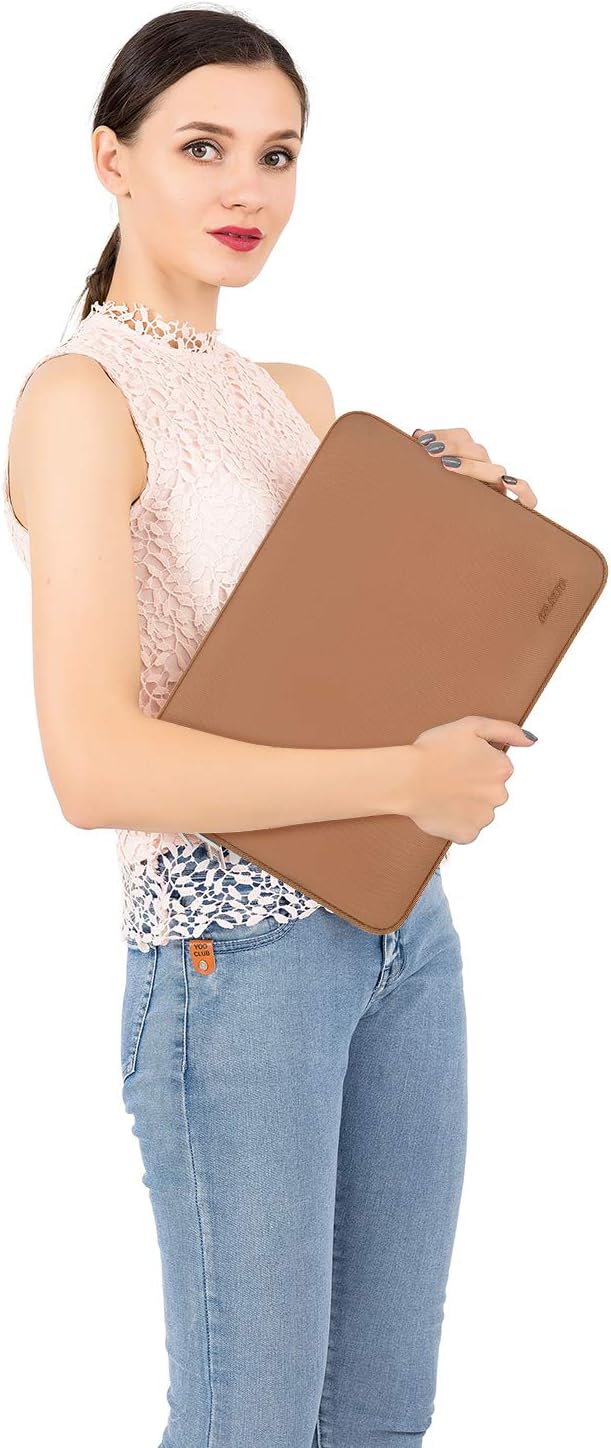 MOSISO Laptop Case 13.3 inch, 13-13.3 inch Laptop Sleeve Bag Compatible with MacBook Air/Pro 13/Pro 14 M5 M4 M3 M2 M1, HP Dell ASUS Lenovo, Neoprene Computer Sleeve Bag with Small Case, Brown