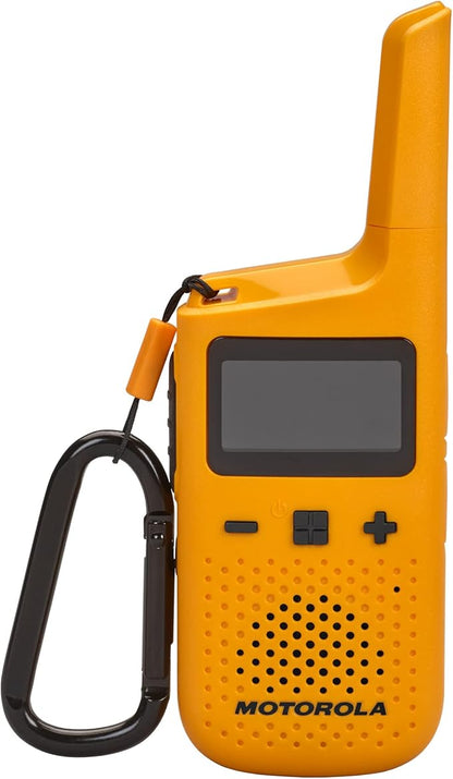 Motorola Solutions, Portable FRS, T380, Talkabout, Two-Way Radios, Rechargeable, W/ Charging Dock, 22 Channel, 25 Mile, Yellow, 2 Pack