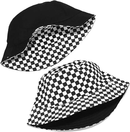 XYIYI Cute Bucket Hat Beach Fisherman Hats for Women, Reversible Double-Side-Wear
