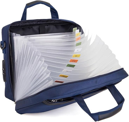 BARDOLPH Heavy Duty Accordian File Organizer with Handle