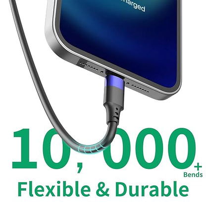 1ft Multipack Short iPhone Charger Cable for iPhone 14 13 12, Bulk Short USB A to USB C Cable 12 inch for Charging Station Compatible with iPhone 15 Samsung Galaxy S20 S10 Note 20 10, 10 Pack Mixed