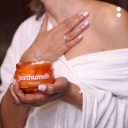 JustHuman Whip-it-up Jelly Cream - Deep Moisture Body Soother with Aloe Vera, Shea Butter, Centella Asiatica, Collagen & Vitamin E for Hydrated, Soft & Radiant Skin - 8.4 oz