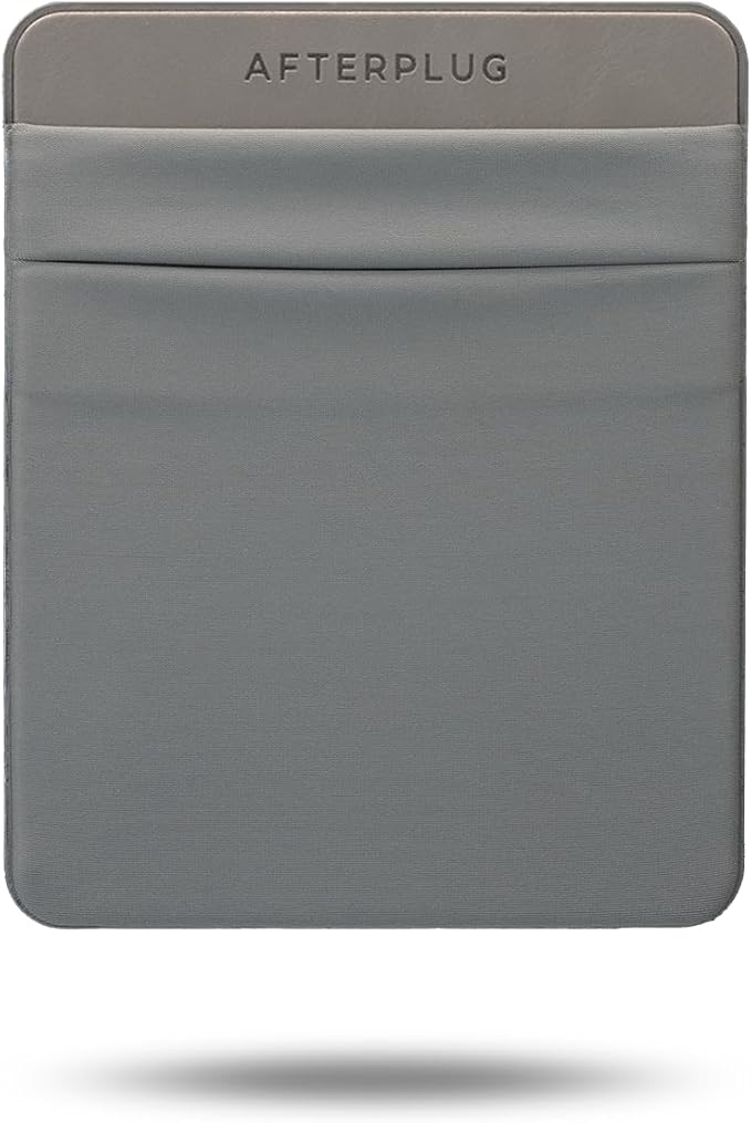 2-Pocket Adhesive Pouch for Laptop, Compatible with External 2.5" HDD, SSD, Magic Mouse, USB Cable and More - Gray